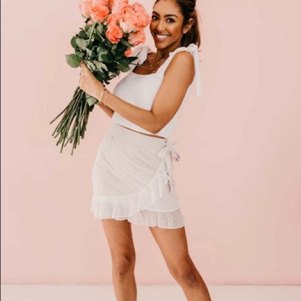 Amaryllis Apparel Milan Skirt - ivory dot
